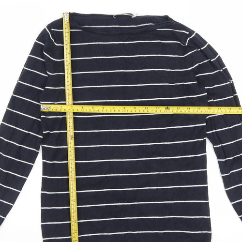 Mint Velvet Women’s Blue Striped Boat Neck Jumper Size 12