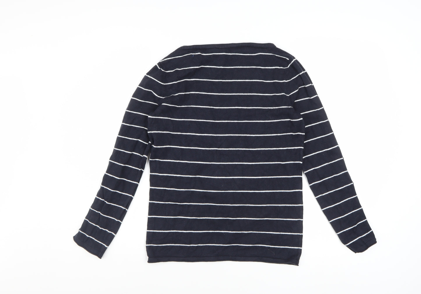 Mint Velvet Women’s Blue Striped Boat Neck Jumper Size 12