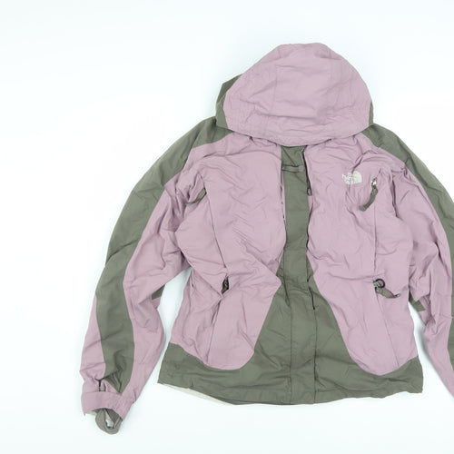 The North Face Women's Pink Green Waterproof Hooded Parka Jacket Size S