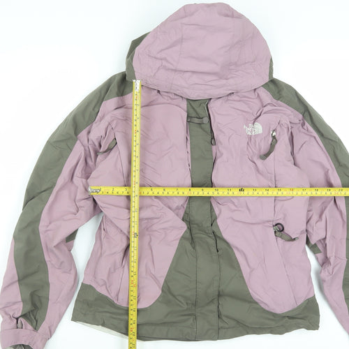 The North Face Women's Pink Green Waterproof Hooded Parka Jacket Size S