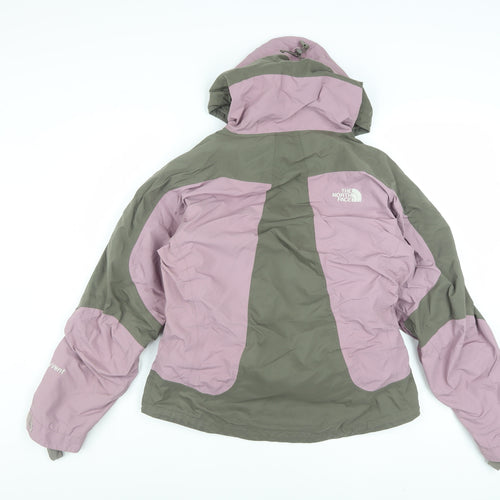 The North Face Women's Pink Green Waterproof Hooded Parka Jacket Size S