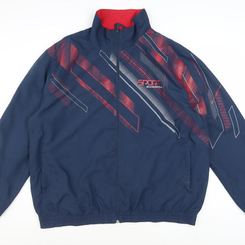 Atlas For Men Blue XL Windbreaker Jacket Lightweight Full Zip Running Sports