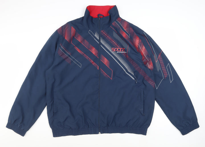 Atlas For Men Blue XL Windbreaker Jacket Lightweight Full Zip Running Sports