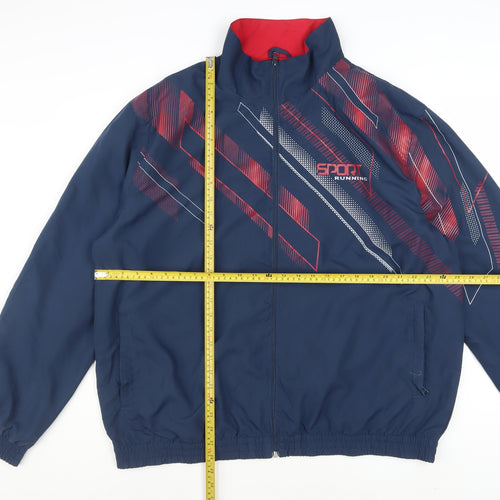 Atlas For Men Blue XL Windbreaker Jacket Lightweight Full Zip Running Sports