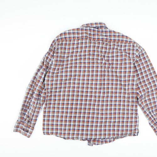 Brook Taverner Men's Multicoloured XL Checked Cotton Button-Up Shirt
