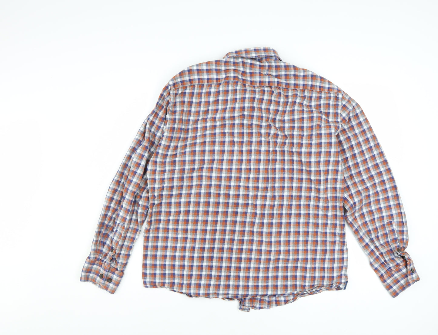 Brook Taverner Men's Multicoloured XL Checked Cotton Button-Up Shirt