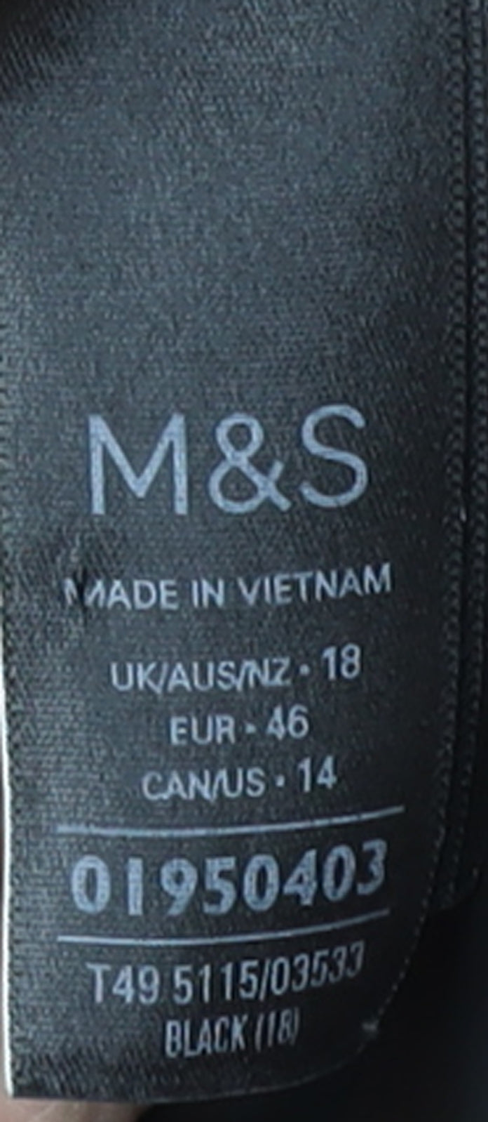Marks and Spencer Women Black Long Puffer Coat Size 18 Hooded Winter Jacket
