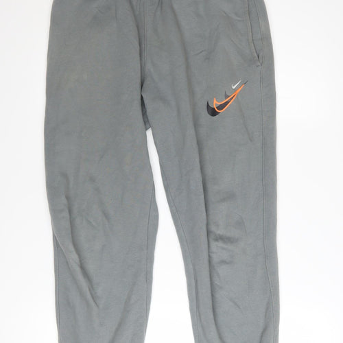 Nike Men's Grey Jogger Sweatpants Size S Elastic Waist Comfort Fit