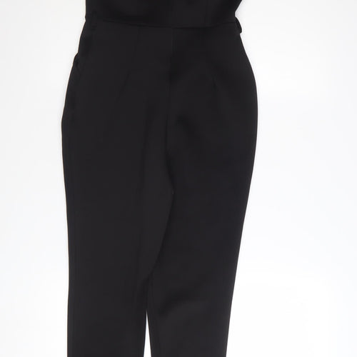 Boohoo Women’s Black Short Sleeve Slim Fit Jumpsuit UK 8