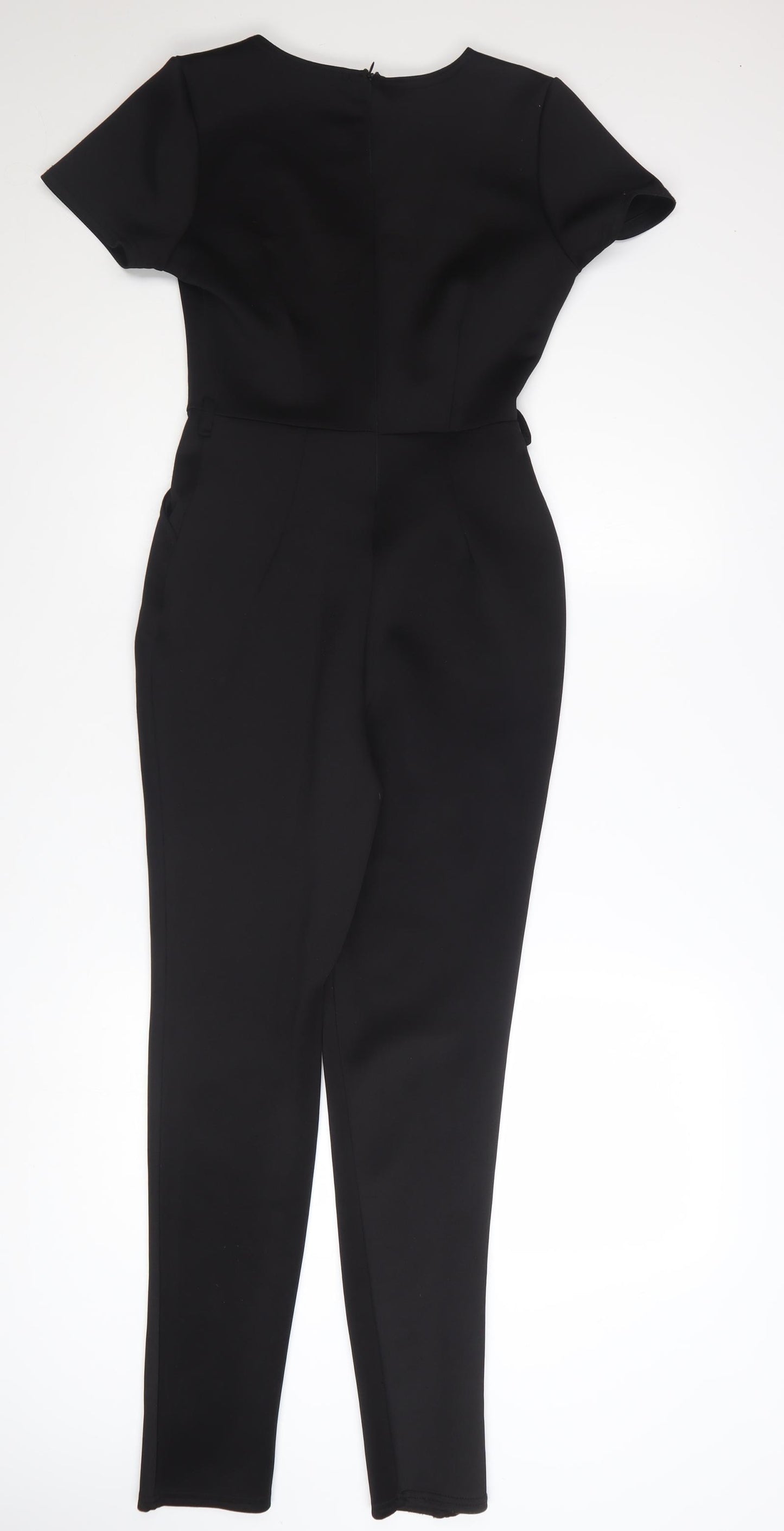 Boohoo Women’s Black Short Sleeve Slim Fit Jumpsuit UK 8