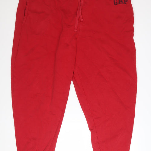 GAP Men’s Red Joggers 2XL Cotton Blend Tapered Sweatpants