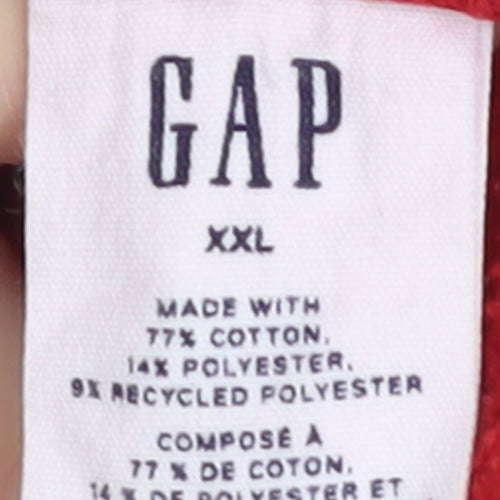 GAP Men’s Red Joggers 2XL Cotton Blend Tapered Sweatpants