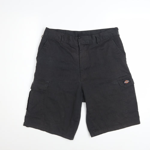 Dickies Men's Black 32 Regular Fit Cargo Work Shorts