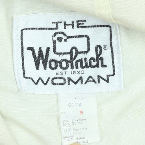 Woolrich Women Pink Hooded Parka Jacket M Water Resistant Cotton Blend