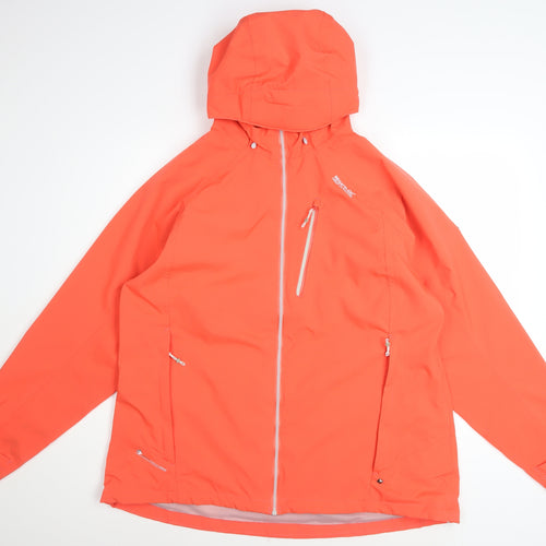 Regatta Womens Orange Waterproof Hooded Rain Jacket Size 20
