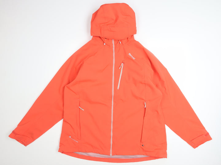 Regatta Womens Orange Waterproof Hooded Rain Jacket Size 20