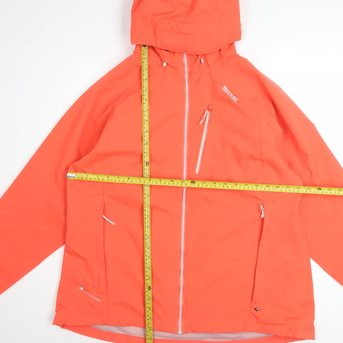 Regatta Womens Orange Waterproof Hooded Rain Jacket Size 20