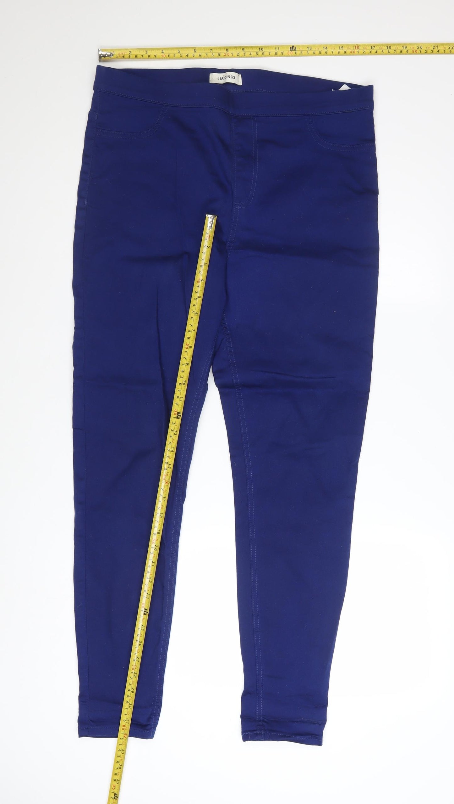 Marks and Spencer Womens Blue Jegging Jeans Size 16 Long Stretch Denim