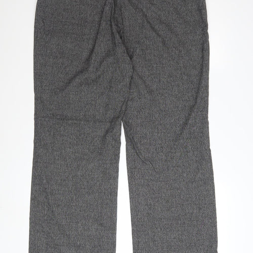 Next Women’s Grey Herringbone Dress Pants Size 16L Straight Leg