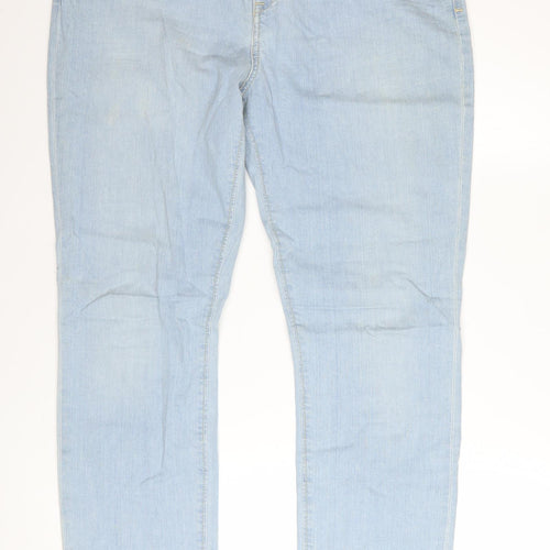 Marks and Spencer Women’s Light Blue Skinny Jeans Size 14 Long