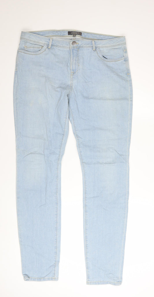 Marks and Spencer Women’s Light Blue Skinny Jeans Size 14 Long