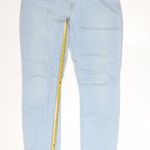 Marks and Spencer Women’s Light Blue Skinny Jeans Size 14 Long