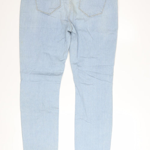 Marks and Spencer Women’s Light Blue Skinny Jeans Size 14 Long