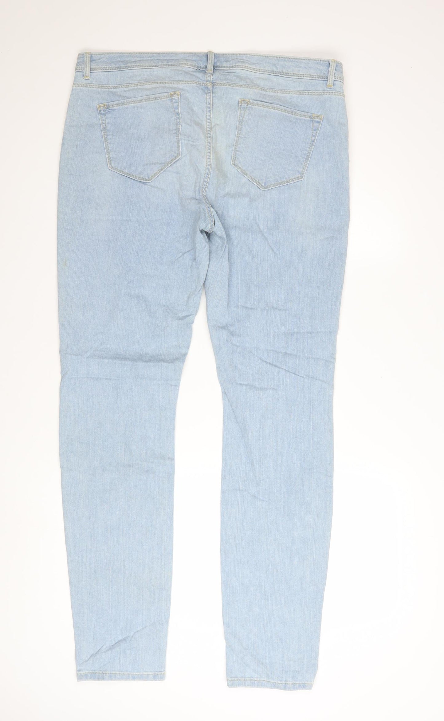 Marks and Spencer Women’s Light Blue Skinny Jeans Size 14 Long