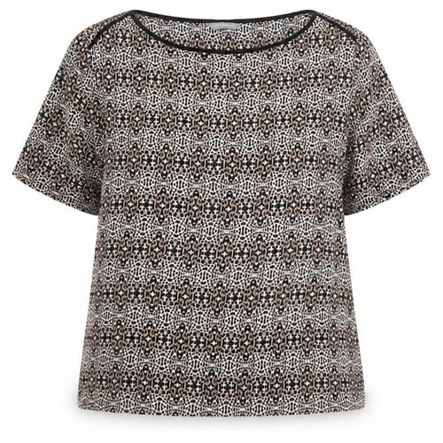 Marks and Spencer Women Brown Geometric Petite Blouse UK 16