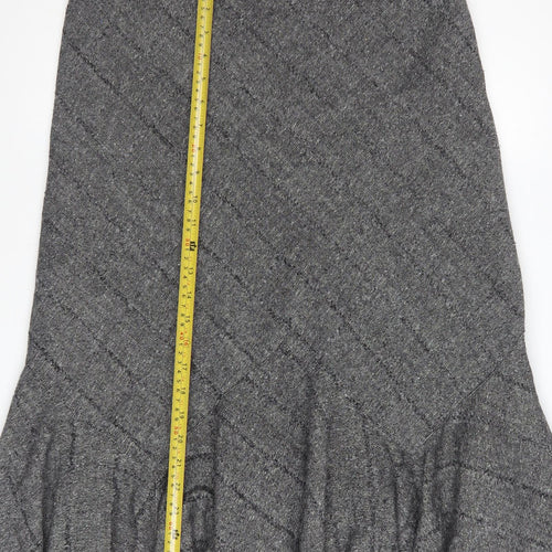Marks & Spencer Per Una Women’s Grey Wool Blend Trumpet Skirt Size 14