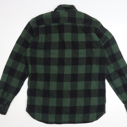 Levi's Men's Green Black Check Flannel Button-Up Shirt M