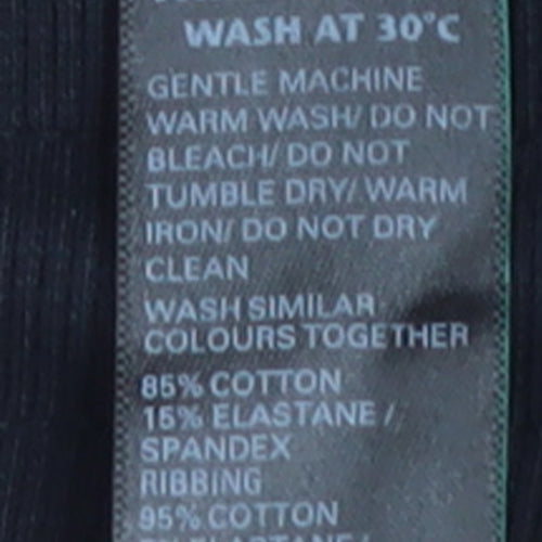 Marks and Spencer Women Black Size 14 Sweat Shorts Drawstring Cotton Blend