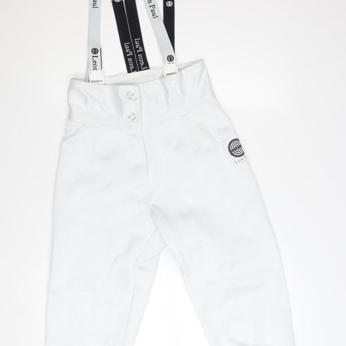 Leon Paul Men's White Fencing Trousers 28 Waist with Braces