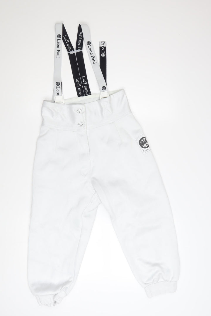 Leon Paul Men's White Fencing Trousers 28 Waist with Braces