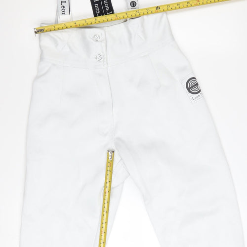 Leon Paul Men's White Fencing Trousers 28 Waist with Braces