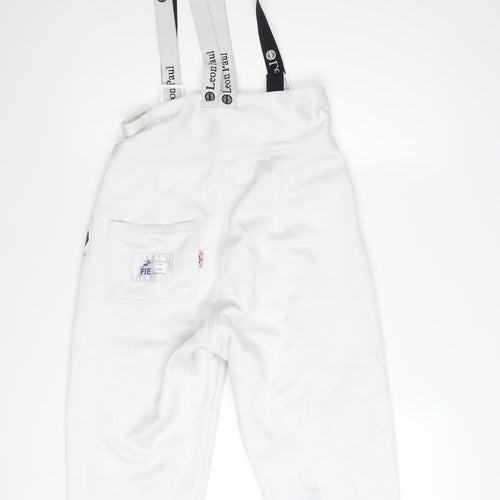 Leon Paul Men's White Fencing Trousers 28 Waist with Braces