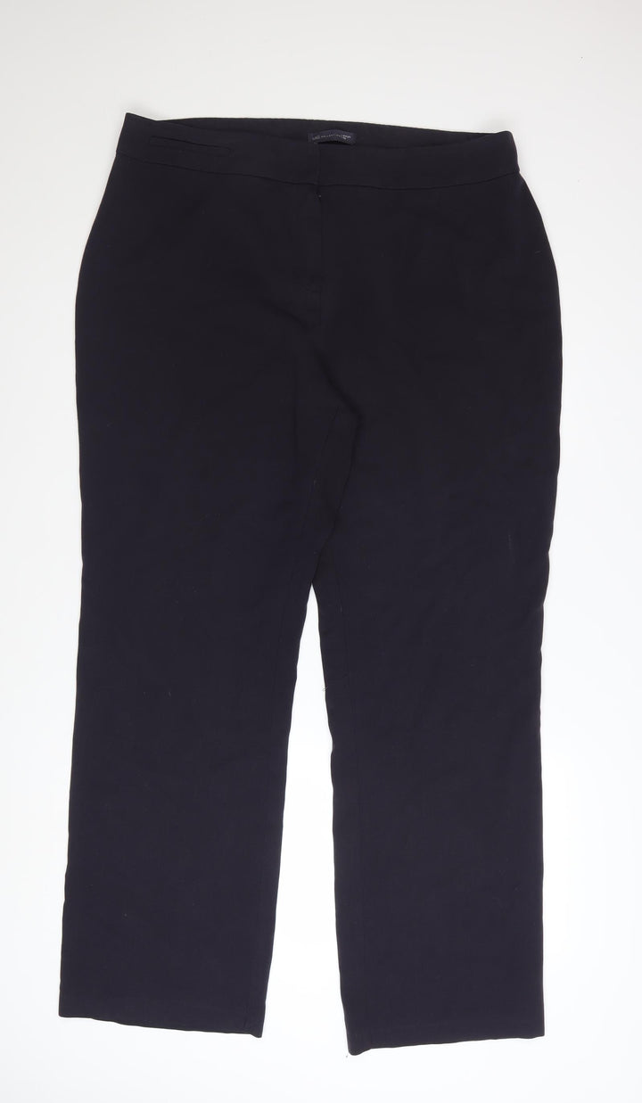 Marks and Spencer Women’s Black Size 18 Tall Straight Leg Trousers