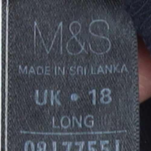Marks and Spencer Women’s Black Size 18 Tall Straight Leg Trousers