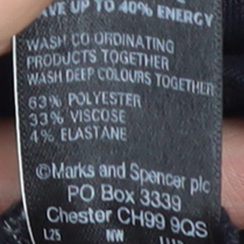 Marks and Spencer Women’s Black Size 18 Tall Straight Leg Trousers
