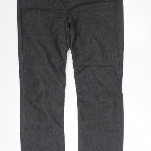 Marks and Spencer Per Una Women's Grey Straight Leg Jeans Size 14 L