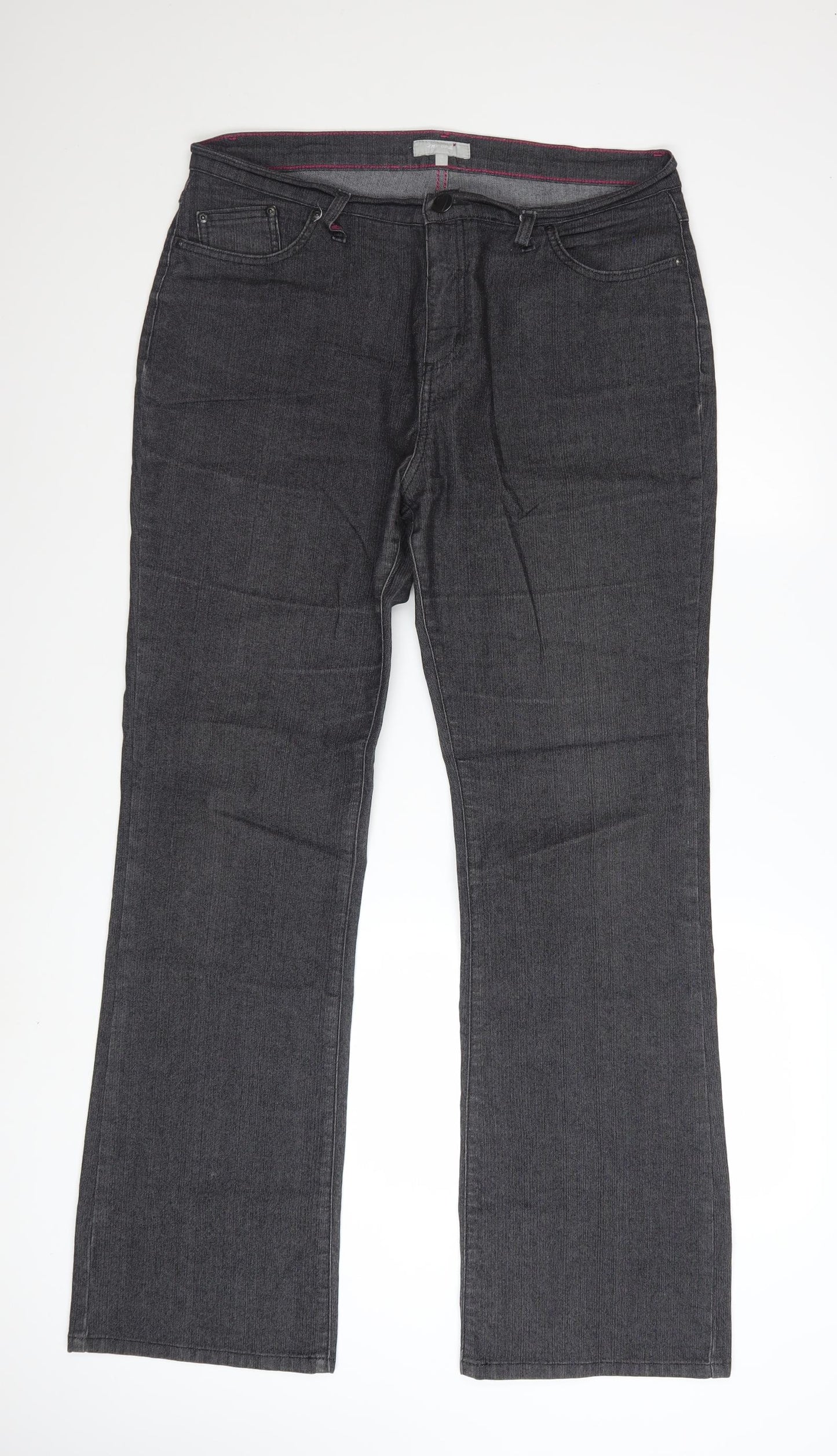Marks and Spencer Per Una Women’s Grey Bootcut Jeans Size 16 Long