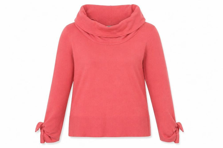 Wallis Women Pink Cowl Neck Long Sleeve Acrylic Jumper Size 16