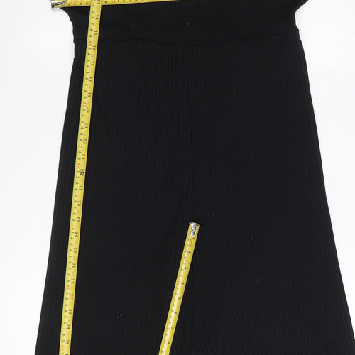 New Look Women’s Black V-Neck Wide Leg Jersey Jumpsuit Size 12