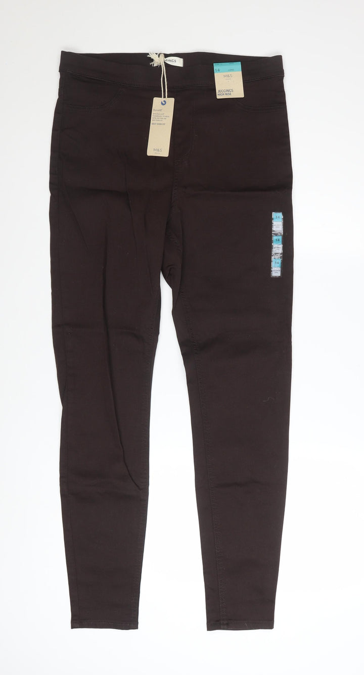 Marks and Spencer Women’s Black High Rise Jegging Jeans Size 14 Long