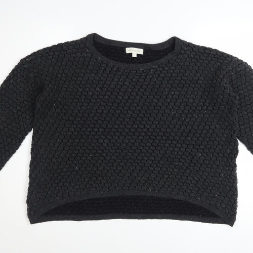 Monsoon Womens Black Medium Textured Knit Jumper