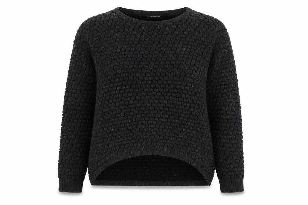 Monsoon Womens Black Medium Textured Knit Jumper