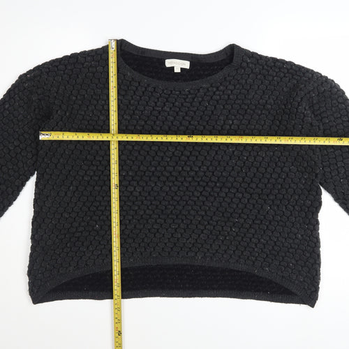 Monsoon Womens Black Medium Textured Knit Jumper