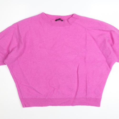 Phase Eight Women’s Pink Cashmere Relaxed Pullover Jumper L
