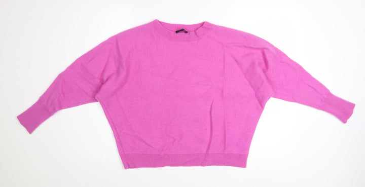 Phase Eight Women’s Pink Cashmere Relaxed Pullover Jumper L