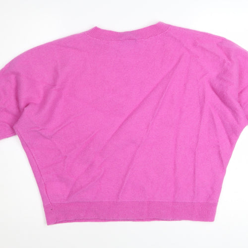 Phase Eight Women’s Pink Cashmere Relaxed Pullover Jumper L